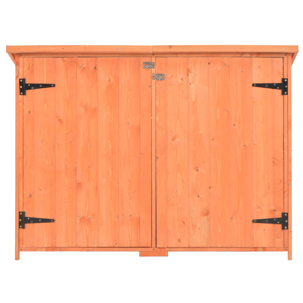 Abrigo de arrumação para jardim 128x42x91 cm madeira