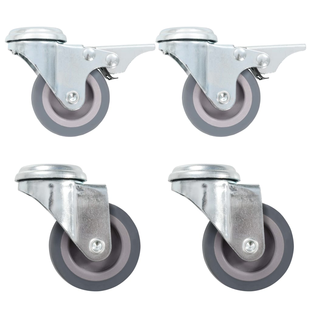 Rodas giratórias com furo roscado 4 pcs 50 mm