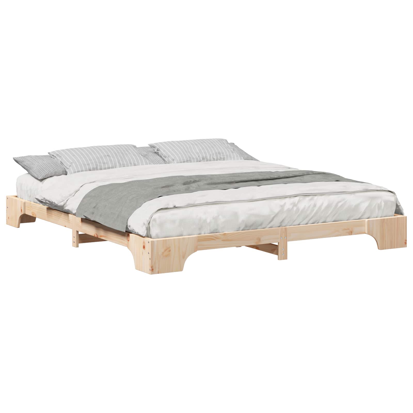 Estrutura da cama castanho 200 x 210 cm