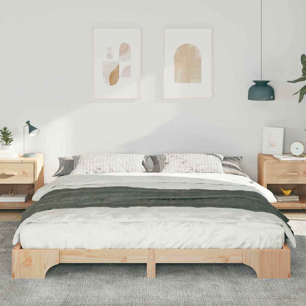 Estrutura da cama castanho 200 x 210 cm