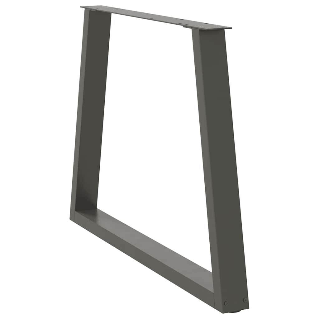 Pés para mesa de jantar em v, 3 peças, antracite, 100x(72-73,3) cm, aço