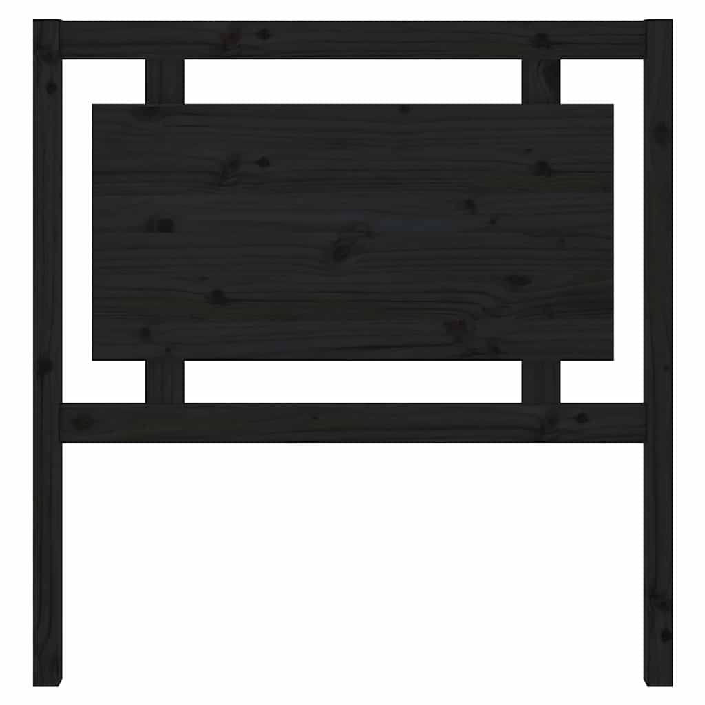 Cabeceira de cama 95,5x4x100 cm pinho maciço preto