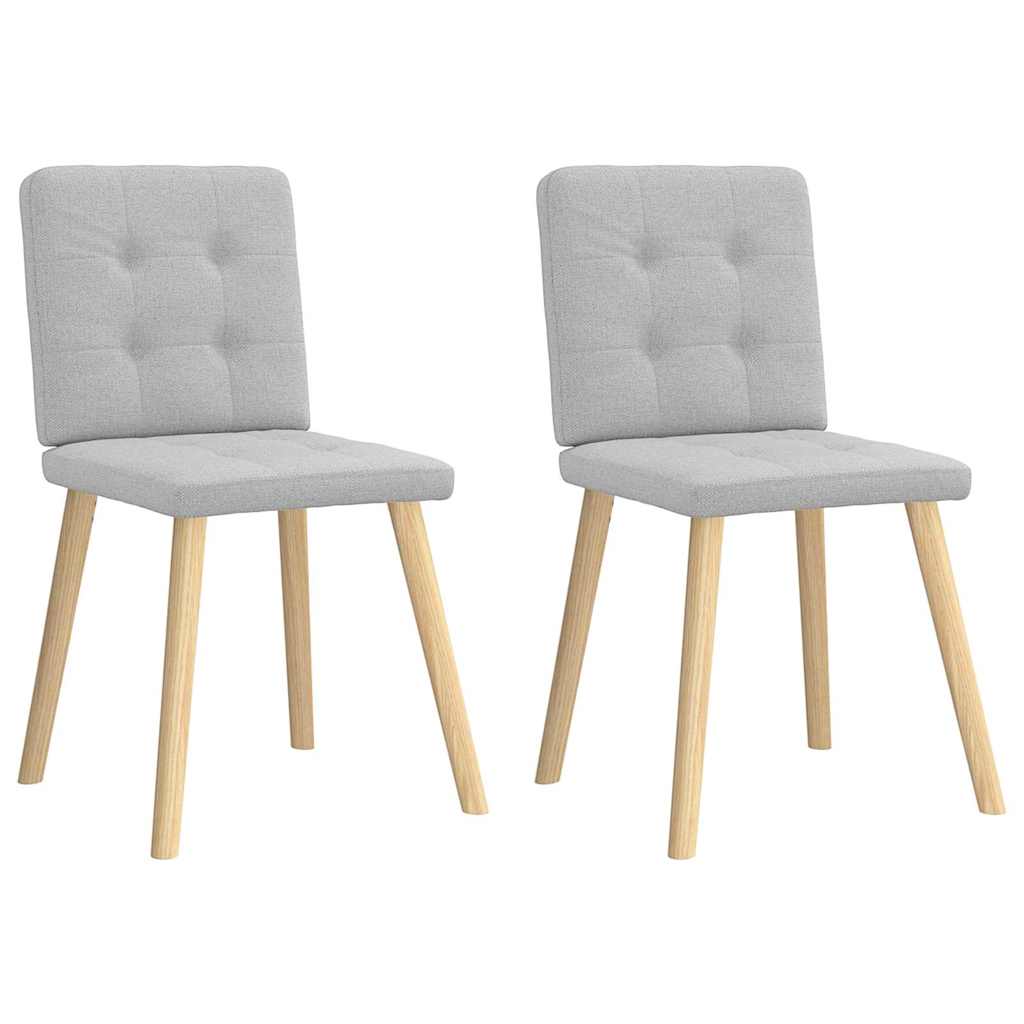 Cadeiras de jantar 2 pcs tecido cinza nuvem