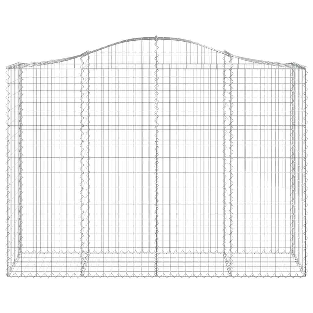 Cestos gabião arqueados 12 pcs 200x50x140/160 ferro galvanizado