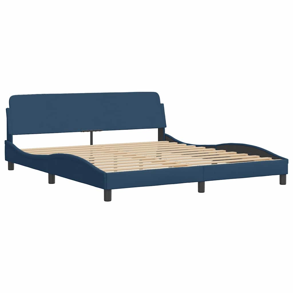 Cama com colchão hvar 180x200 cm tecido azul
