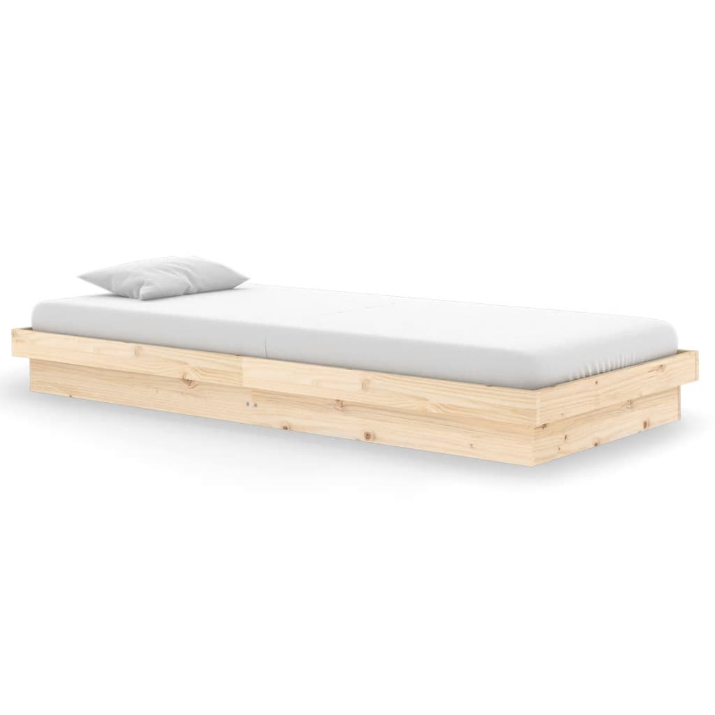 Estrutura de cama 90x200 cm madeira maciça
