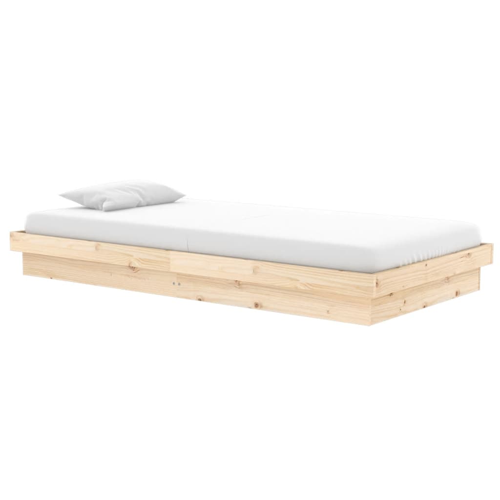 Estrutura de cama 90x200 cm madeira maciça