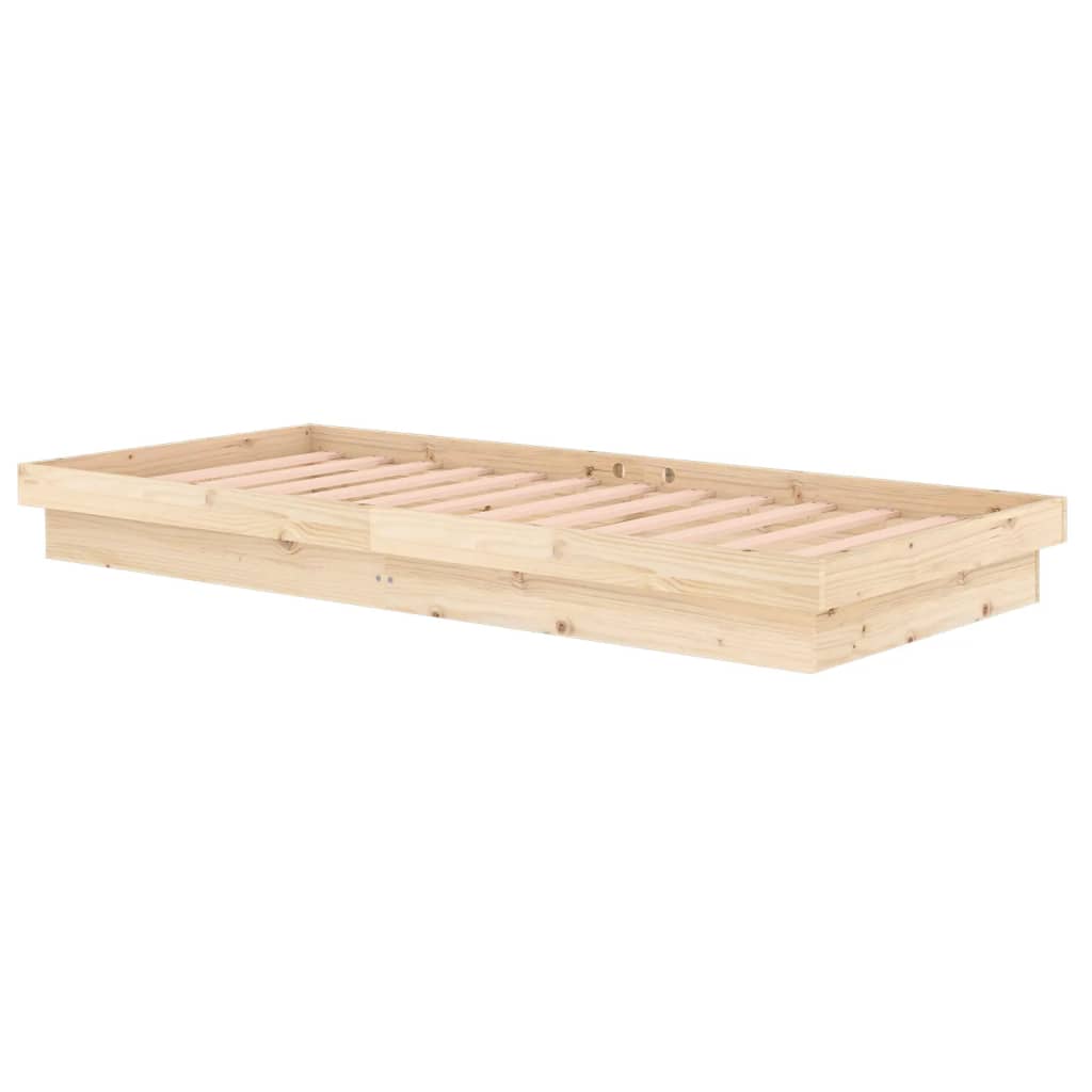 Estrutura de cama 90x200 cm madeira maciça