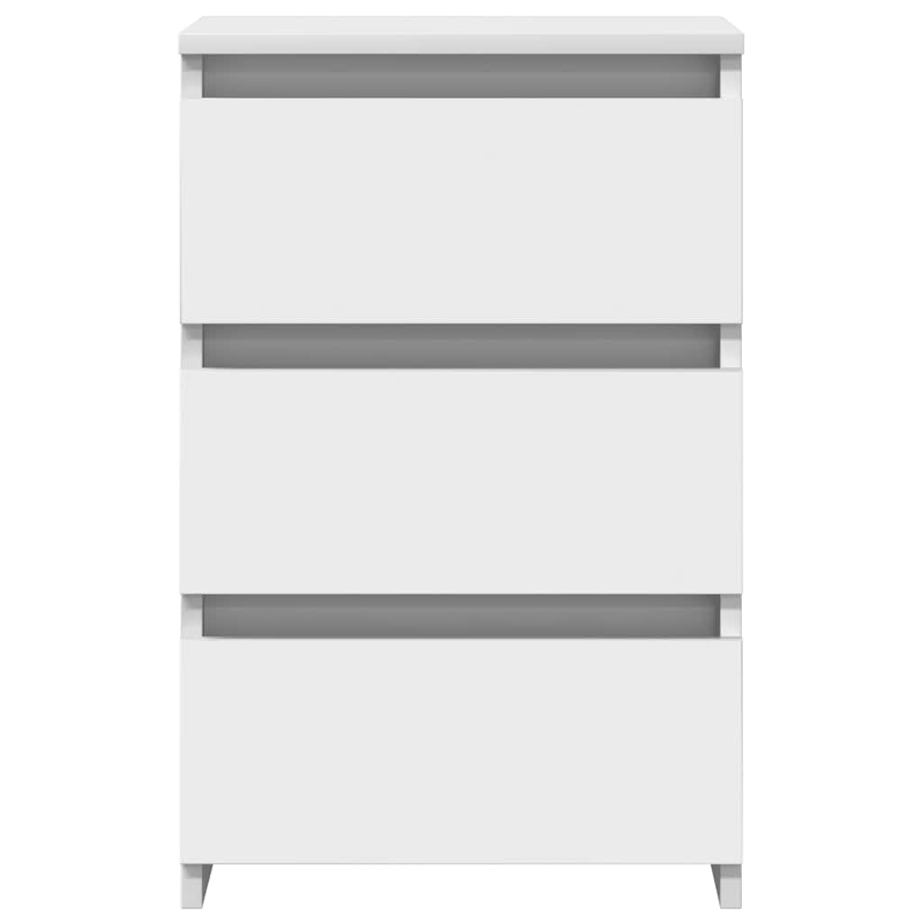 Mesas de cabeceira 2 pcs 40x35x62,5 cm derivados madeira branco
