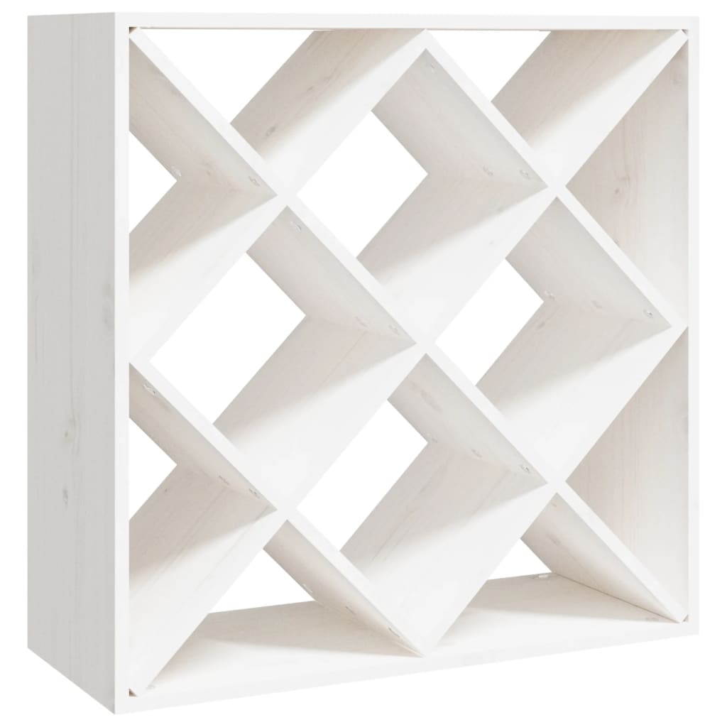 Garrafeira 62x25x62 cm madeira de pinho maciça branco
