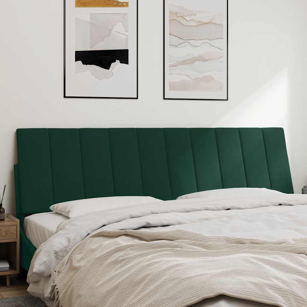 Almofadão de cabeceira hanko 180 cm veludo verde-escuro