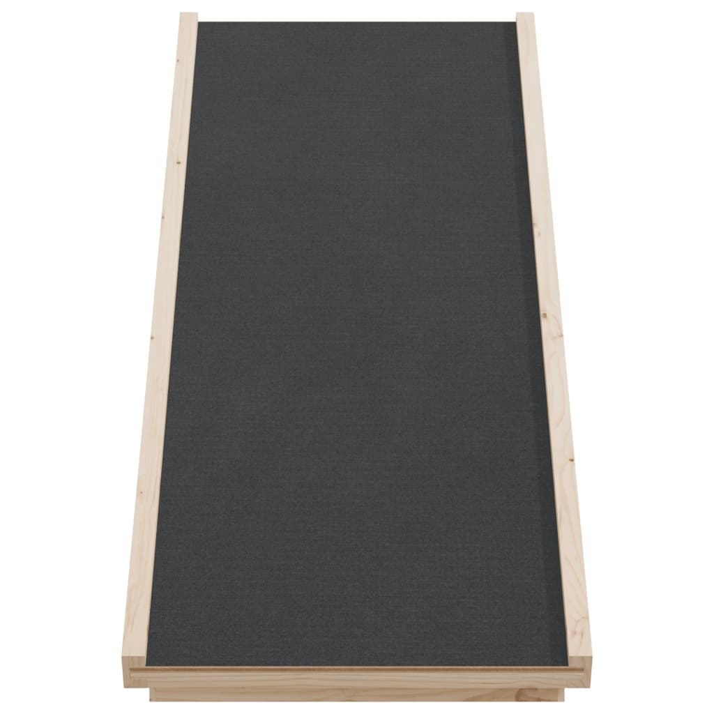 Rampa para cães 100x40 cm madeira de abeto maciça cinzento