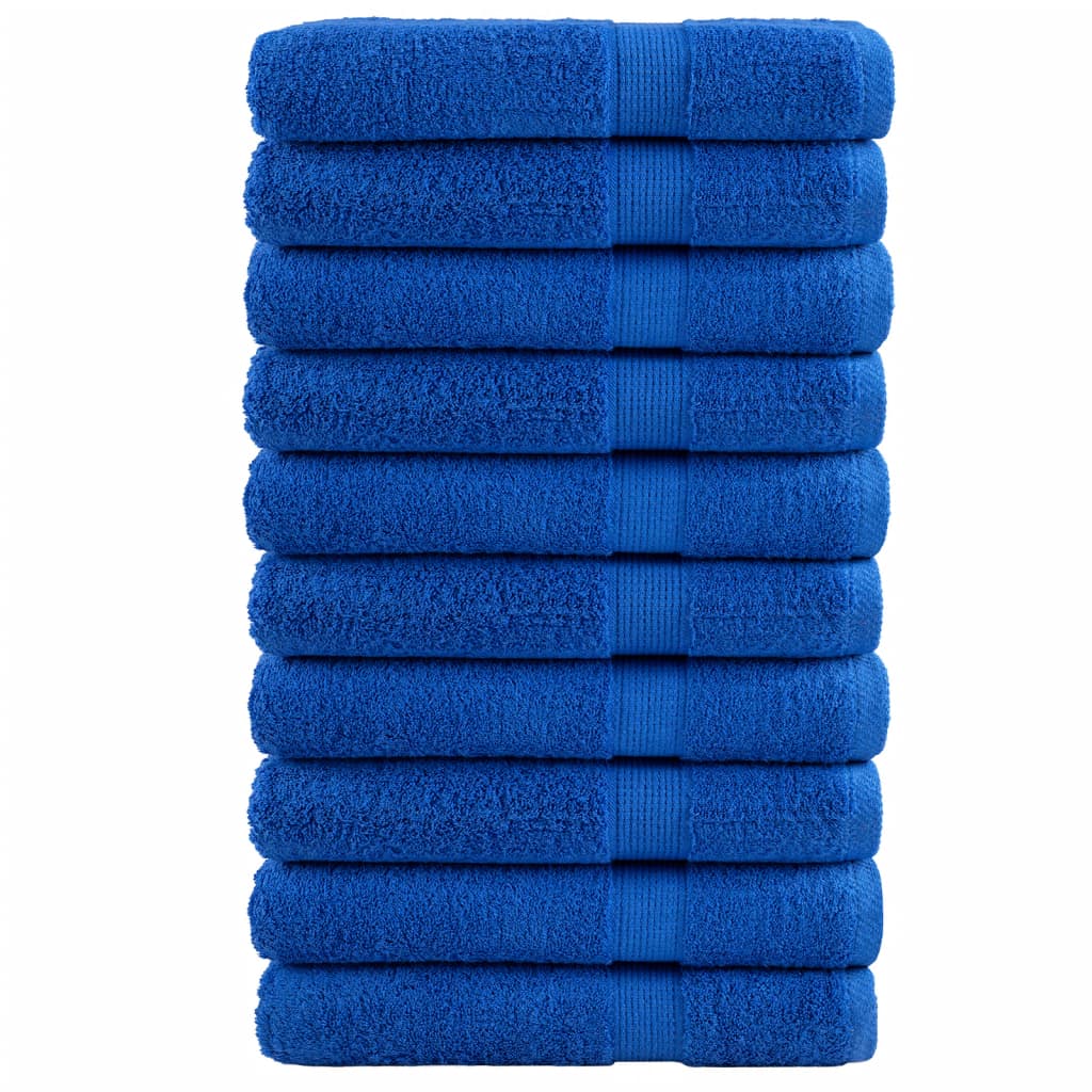Toalhas premium solund 10 pcs 100x200 cm 600 gsm azul