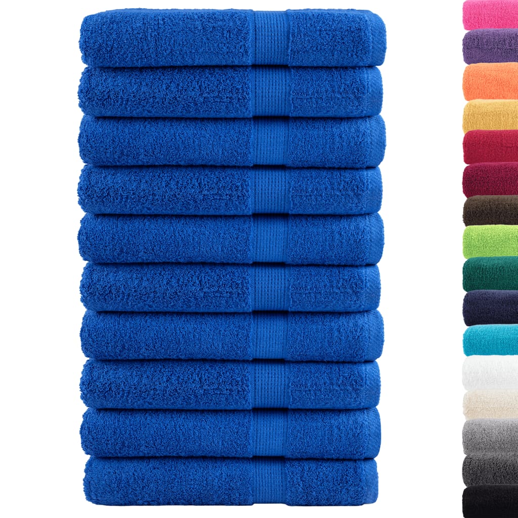 Toalhas premium solund 10 pcs 100x200 cm 600 gsm azul