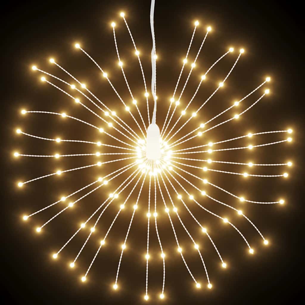Iluminação estrelar p/ natal 140 luzes LED 17 cm branco quente