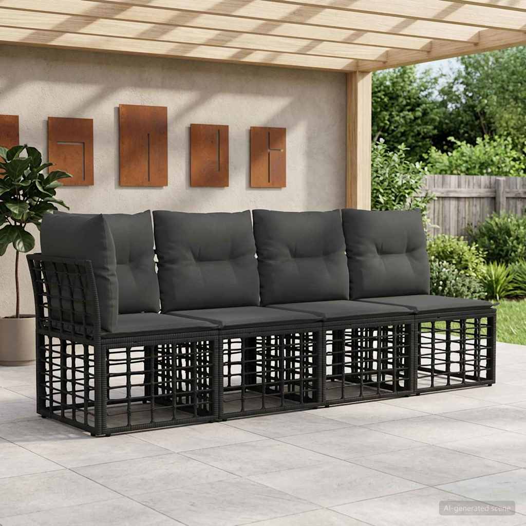 Sofá de jardim para 4 pessoas com braço esquerdo 4 unid.