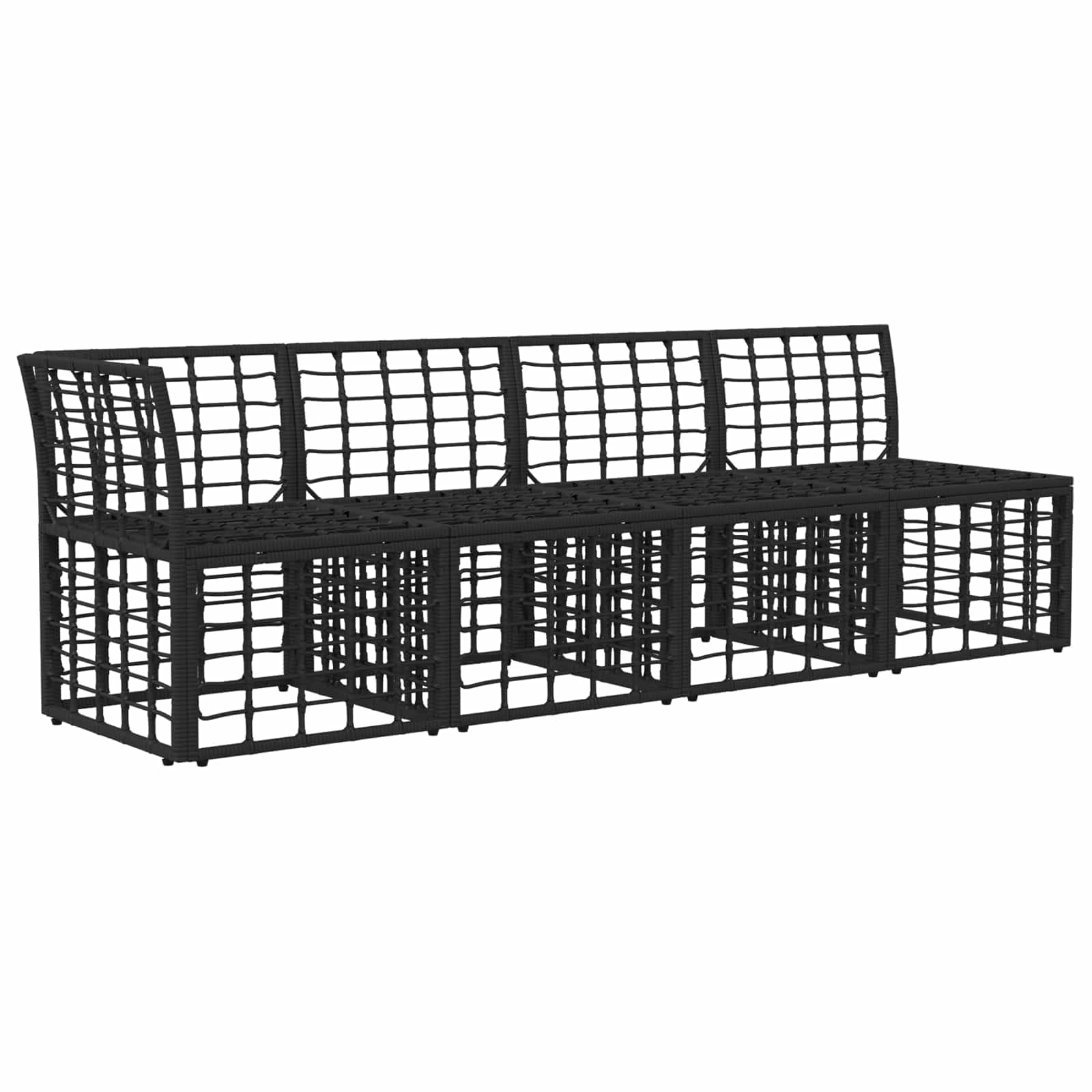 Sofá de jardim para 4 pessoas com braço esquerdo 4 unid.