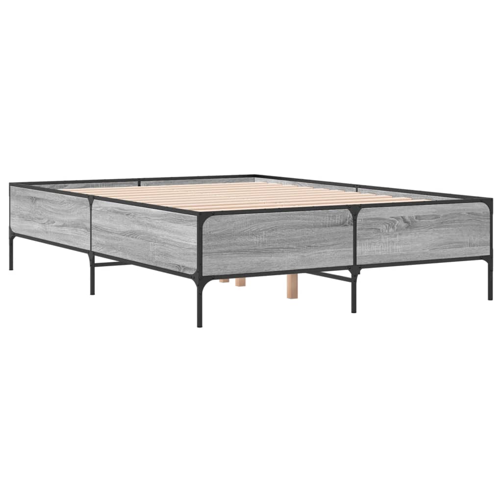 Estrutura de cama 135x190 cm derivados de madeira/metal