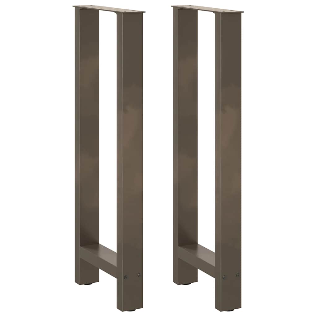 Pés de mesa de bar em aço natural, 2 peças, 50x (100-101) cm, aço