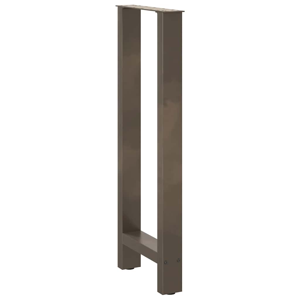 Pés de mesa de bar em aço natural, 2 peças, 50x (100-101) cm, aço