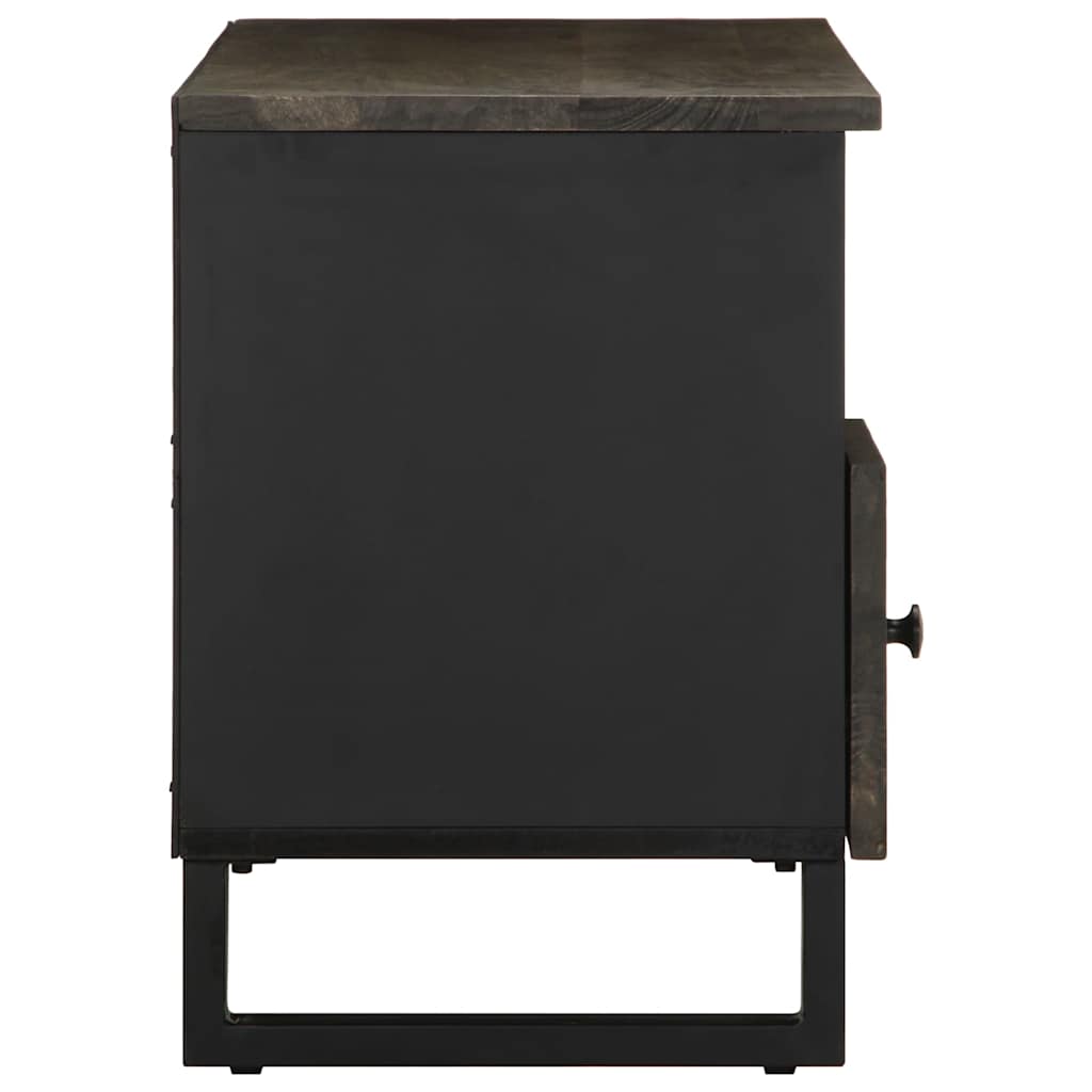 Móvel de TV 100x33x46 cm madeira de mangueira maciça preto
