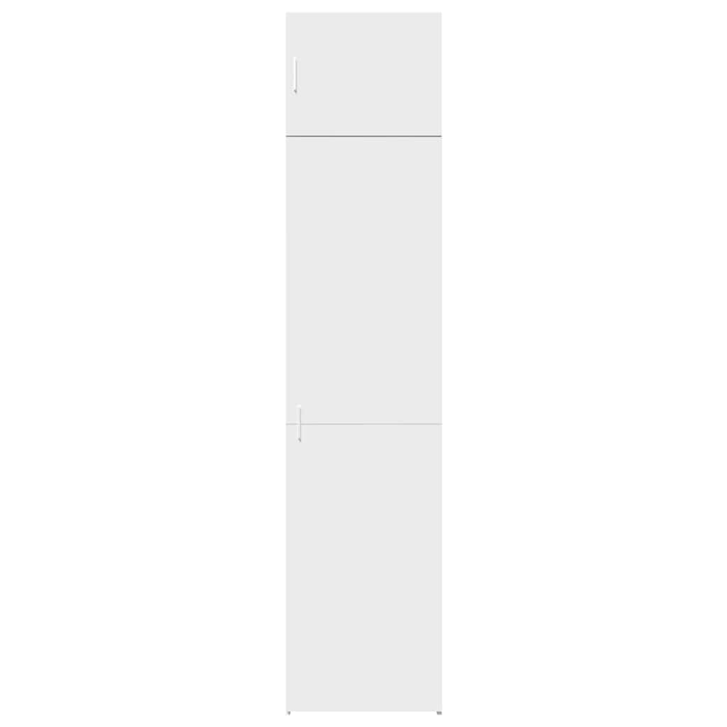 Armário de arrumação estreito derivados de madeira branco