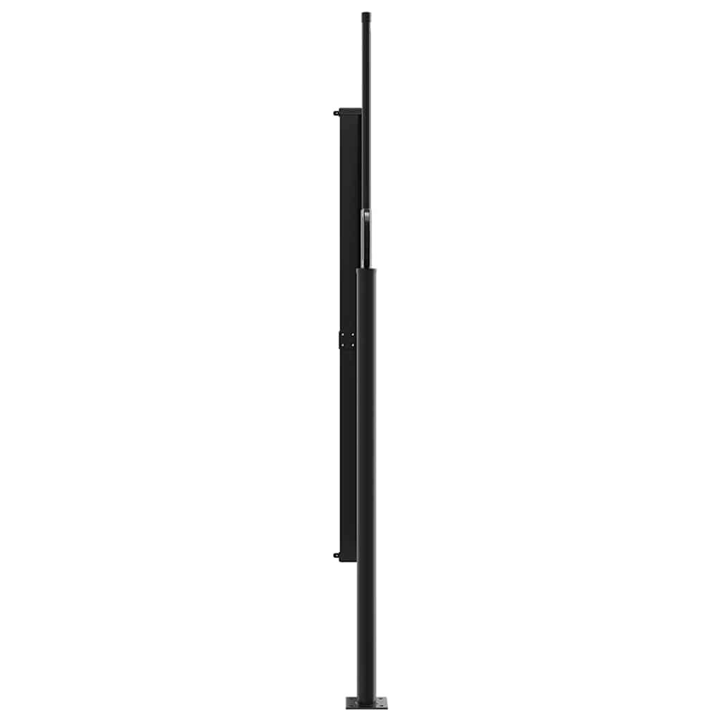Toldo lateral retrátil 180x500 cm preto