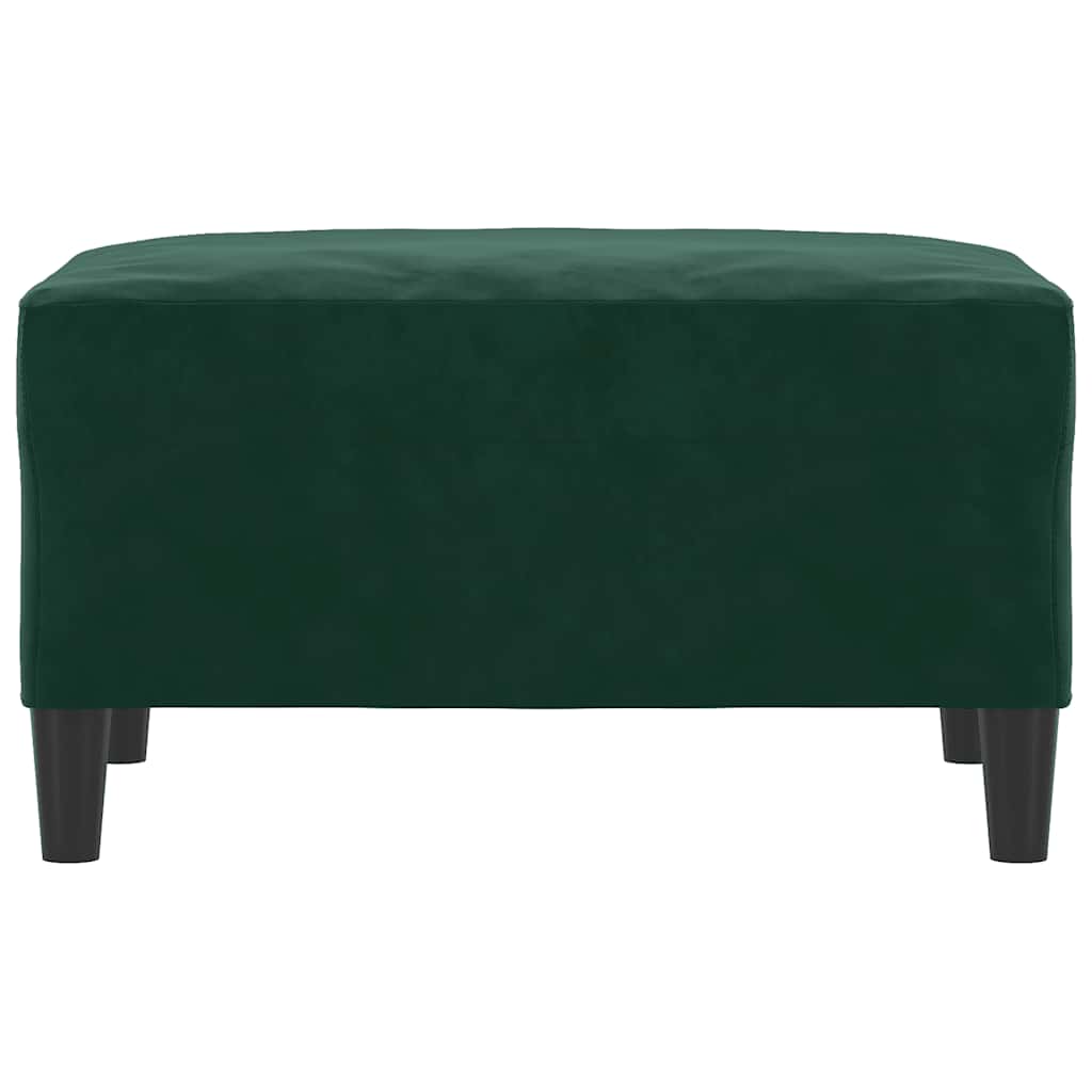 Apoio de pés 70x55x41 cm veludo verde-escuro