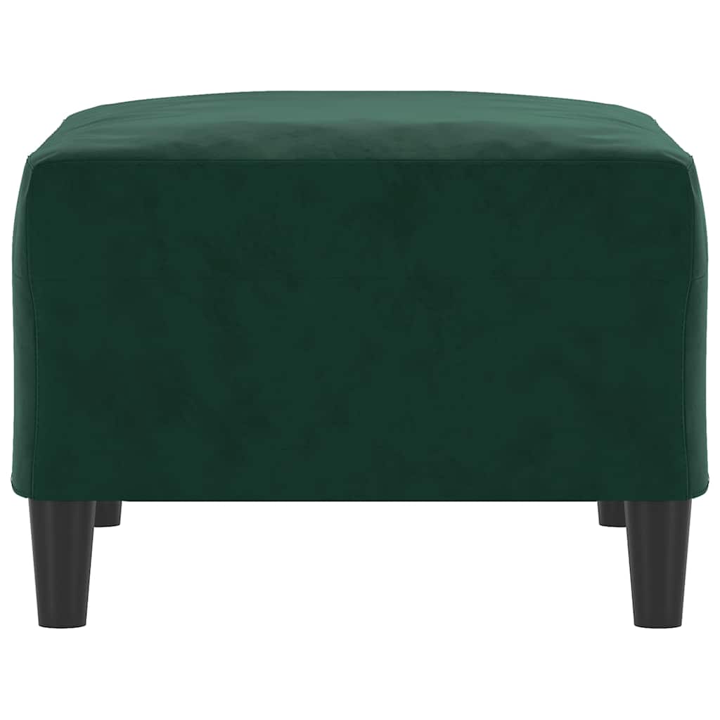 Apoio de pés 70x55x41 cm veludo verde-escuro