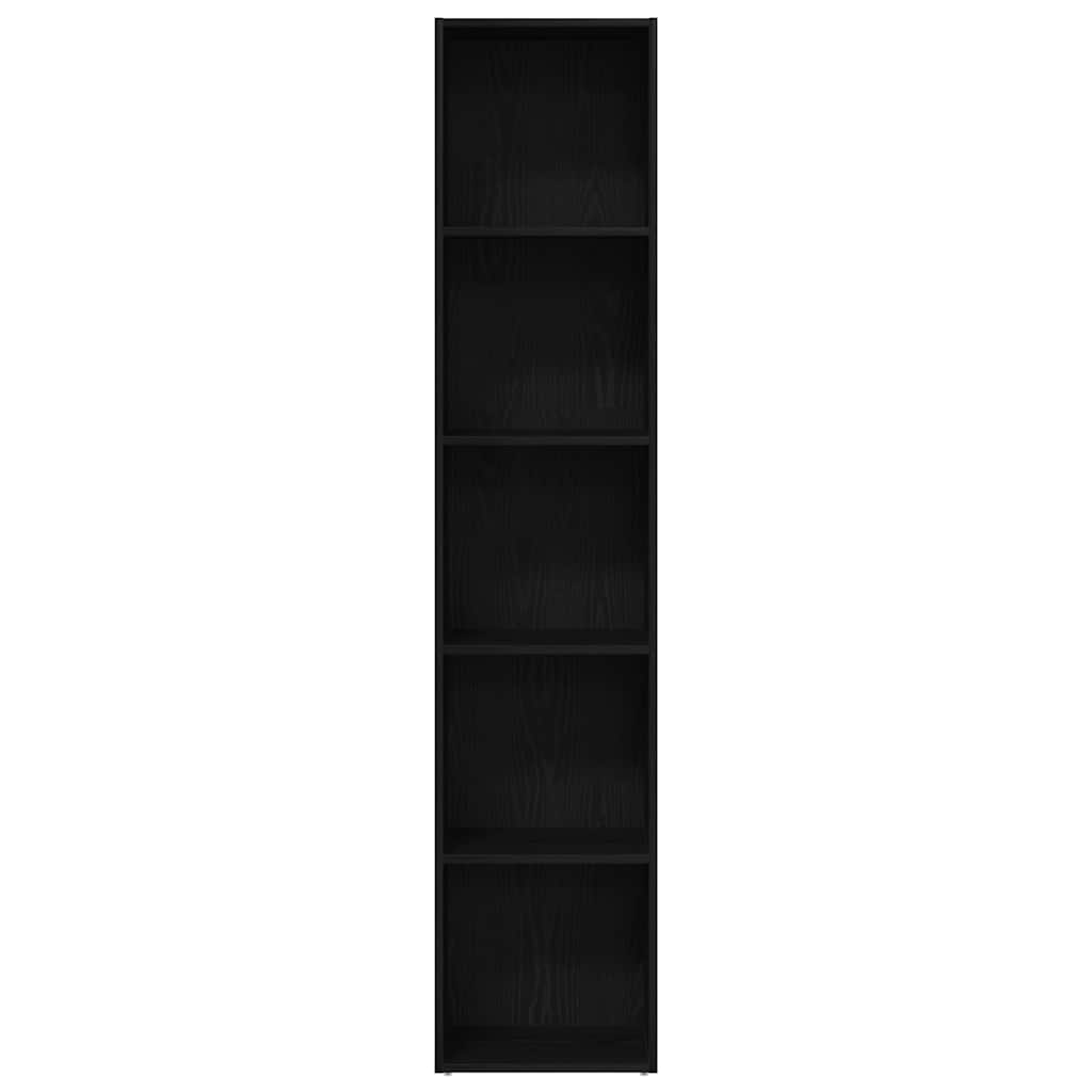 Estante carvalho preto 40x30x189 cm madeira projetada