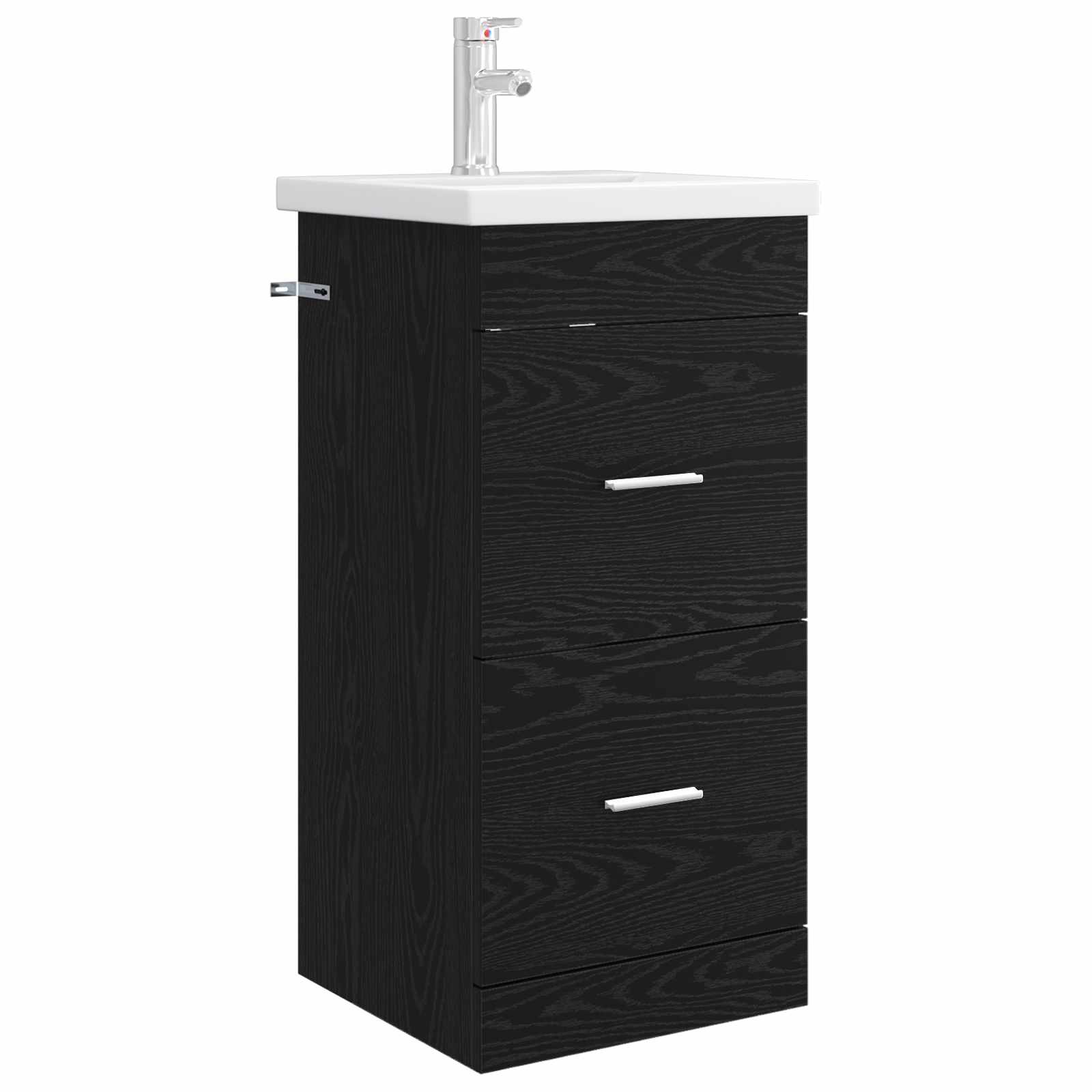 Gabinete de banheiro com pia carvalho preto 42 x 40 x 84,5 cm