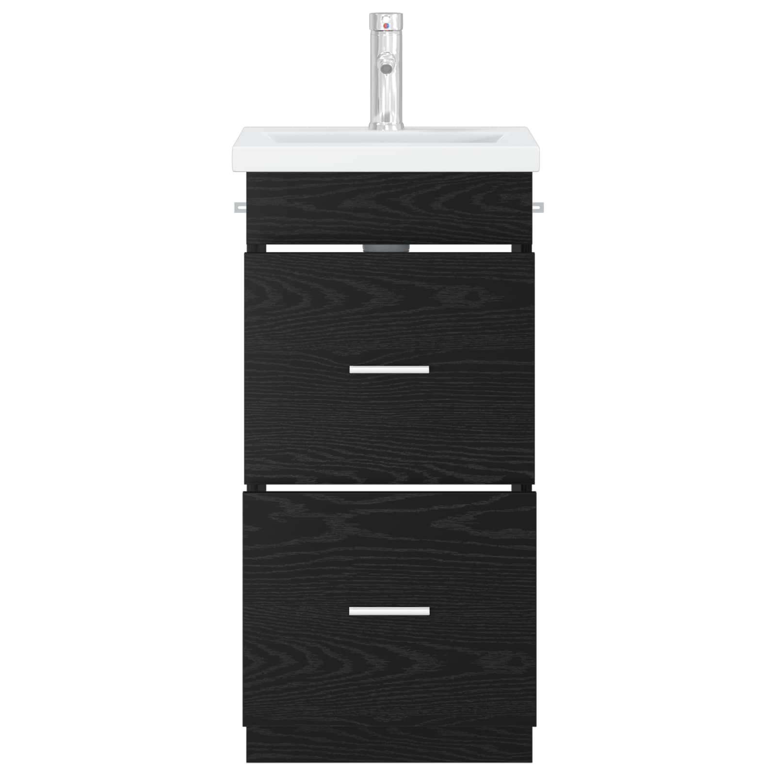 Gabinete de banheiro com pia carvalho preto 42 x 40 x 84,5 cm