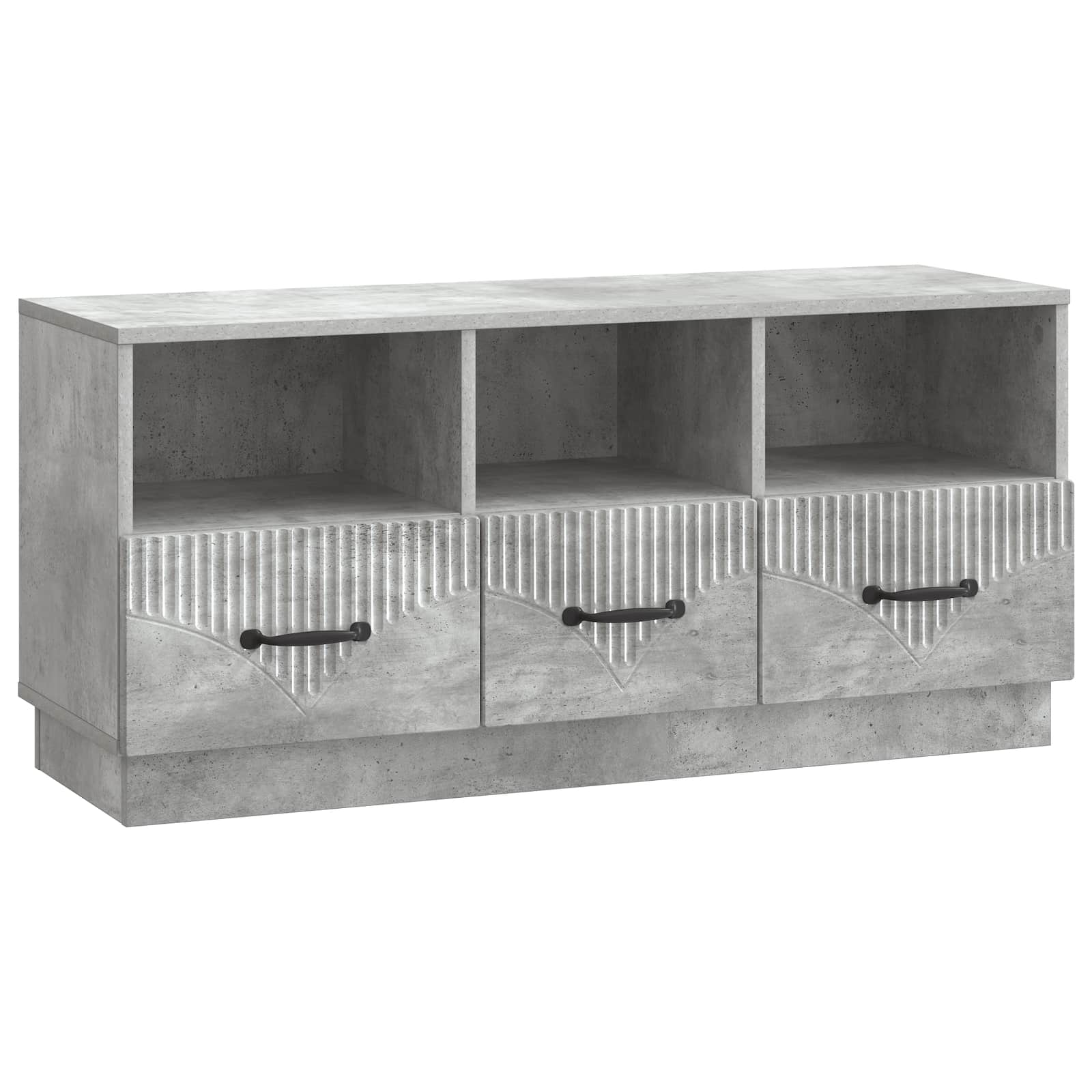 Gabinete para TV com gaveta cinzento cimento 102 x 34,5 x 47 cm