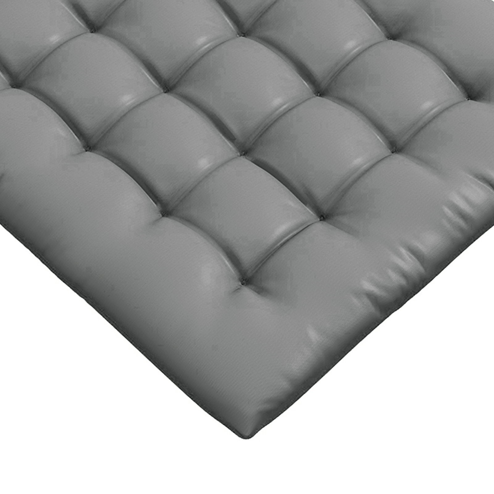 Conjunto de 6 almofadas para cadeiras de jantar 40x40 cm 6 unidades almofadas para cadeiras de jardim acolchoadas com fitas cinzento