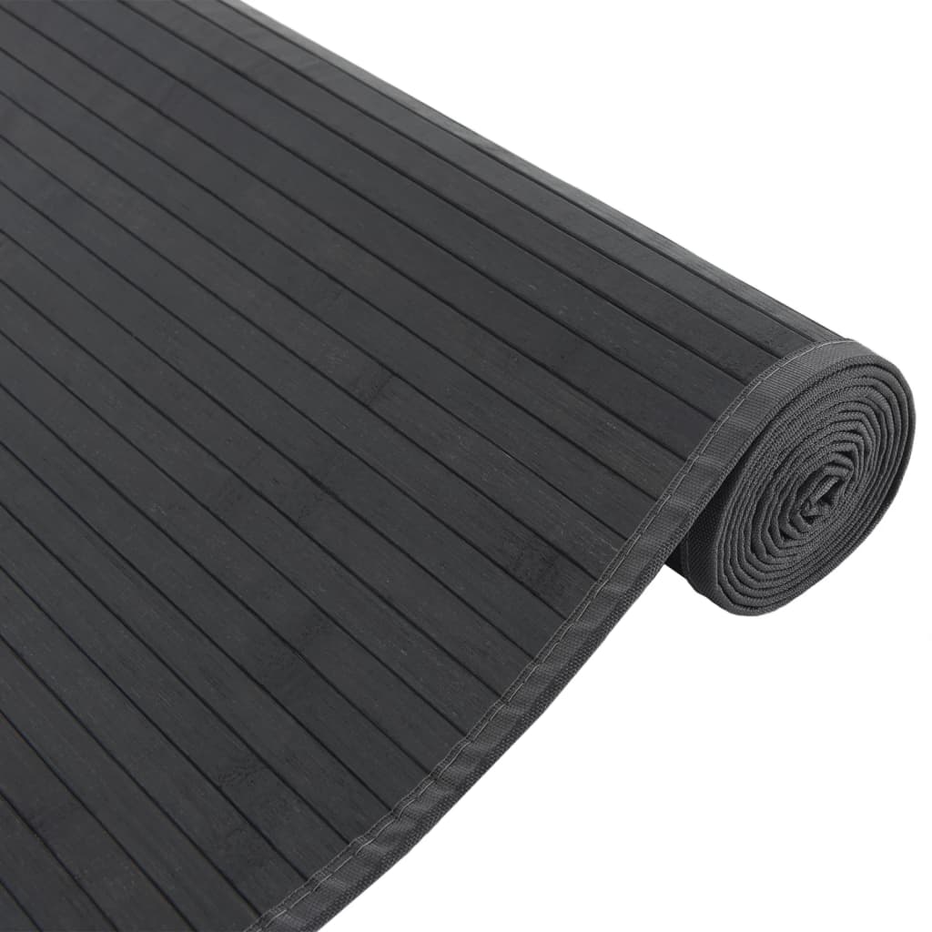 Tapete retangular 80x400 cm bambu preto