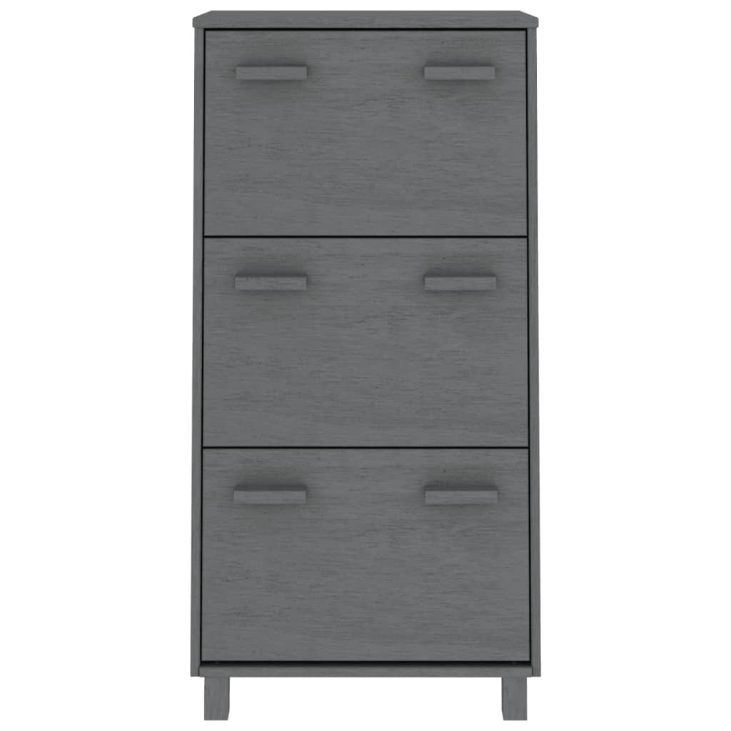 Sapateira hamar 59,5x35x117 cm pinho maciço cinza-escuro