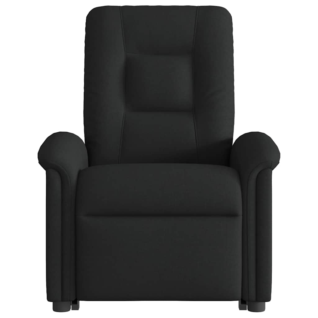 Poltrona elétrica elevatória massagens tecido preto