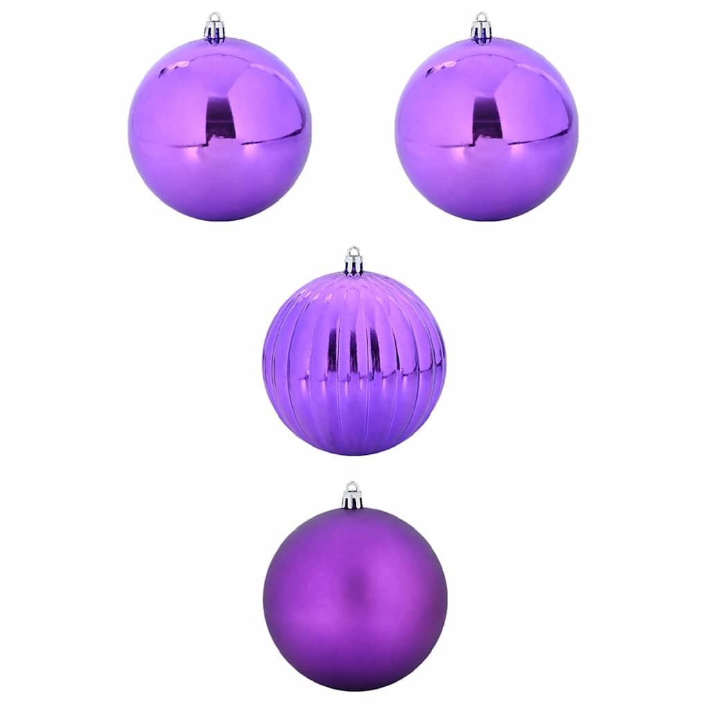 Conjunto de bolas de natal xxl 4 unid. lilás ø 20 cm plástico