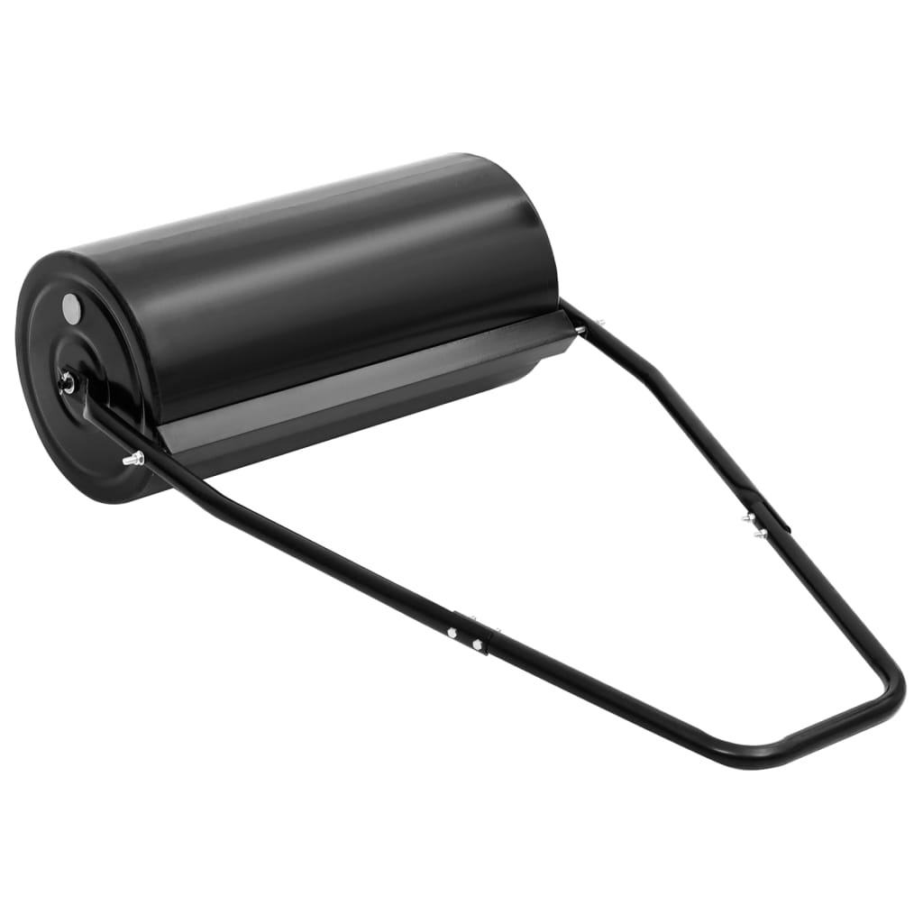 Rolo para relvado de jardim c/ pega 42 l ferro e aço preto