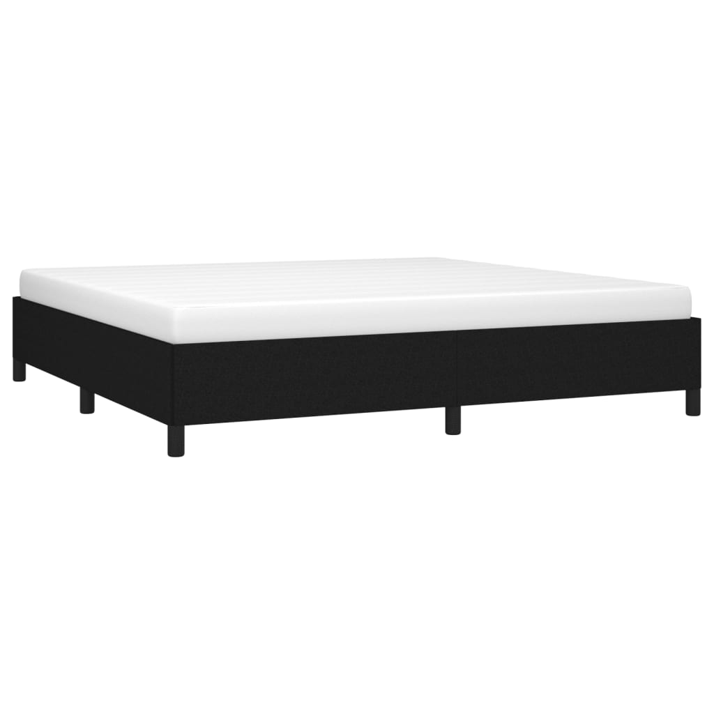 Estrutura de cama sem colchão 200x200 cm tecido preto