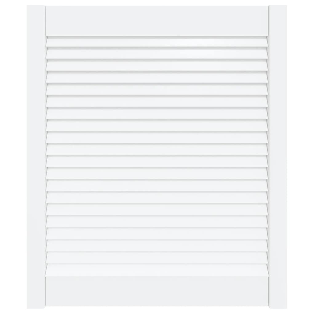 Porta de armário com design de persiana pinho maciço branco