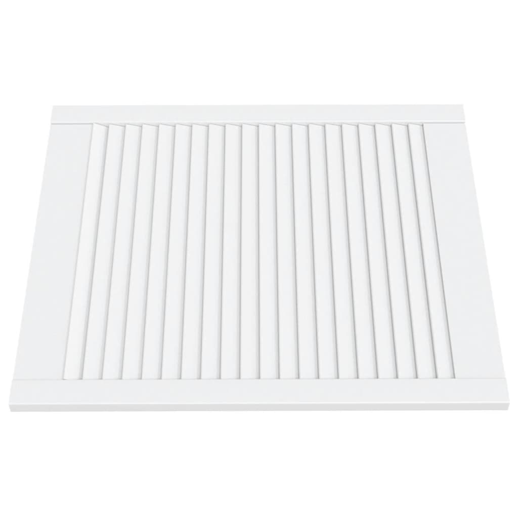 Porta de armário com design de persiana pinho maciço branco