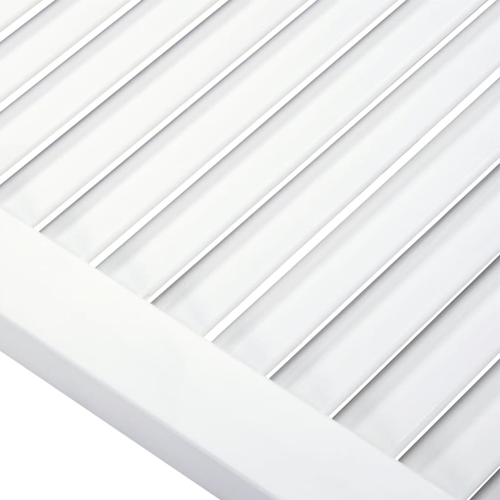 Porta de armário com design de persiana pinho maciço branco
