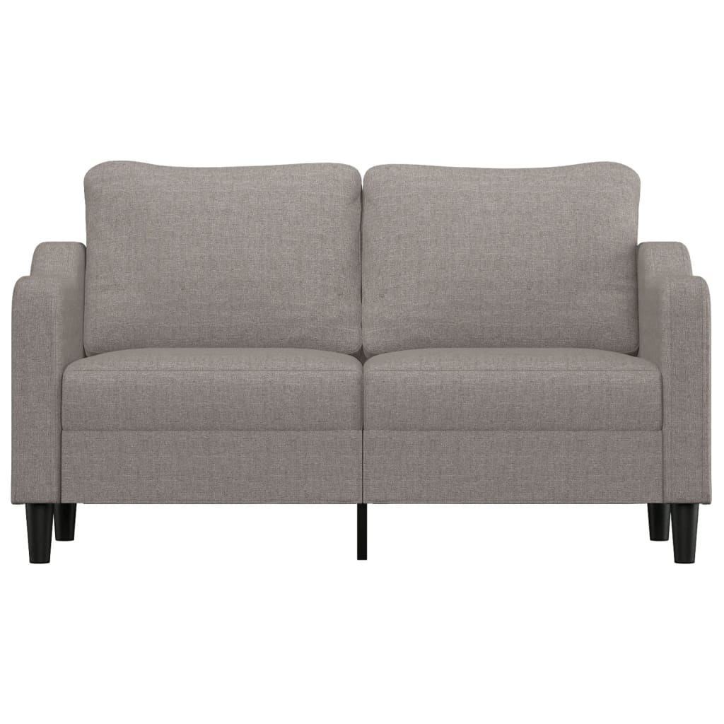 Sofá de 2 lugares tecido 140 cm cinzento-acastanhado