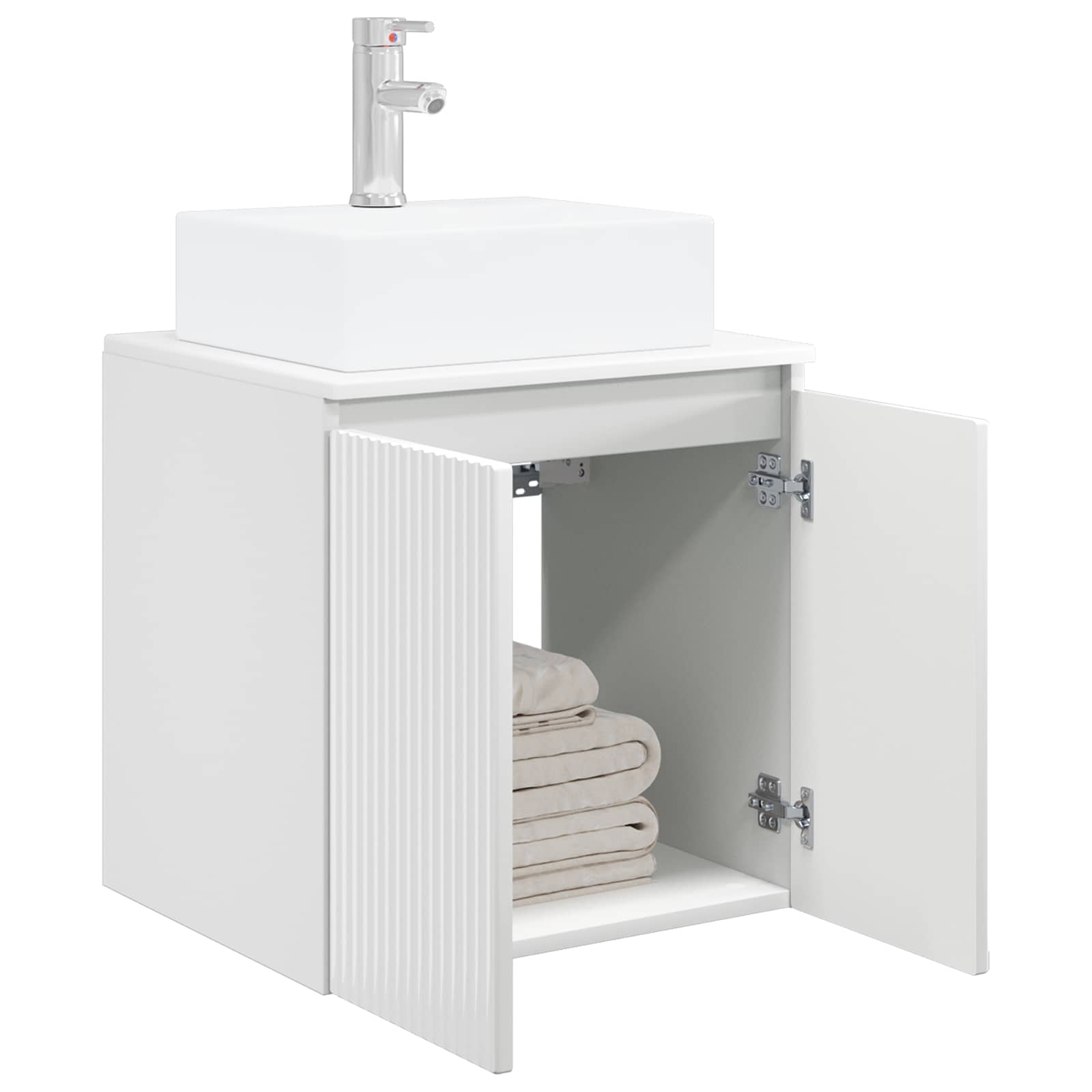 Vaidade com pia suspensa branco brilhante 49,5 x 41 x 62,5 cm