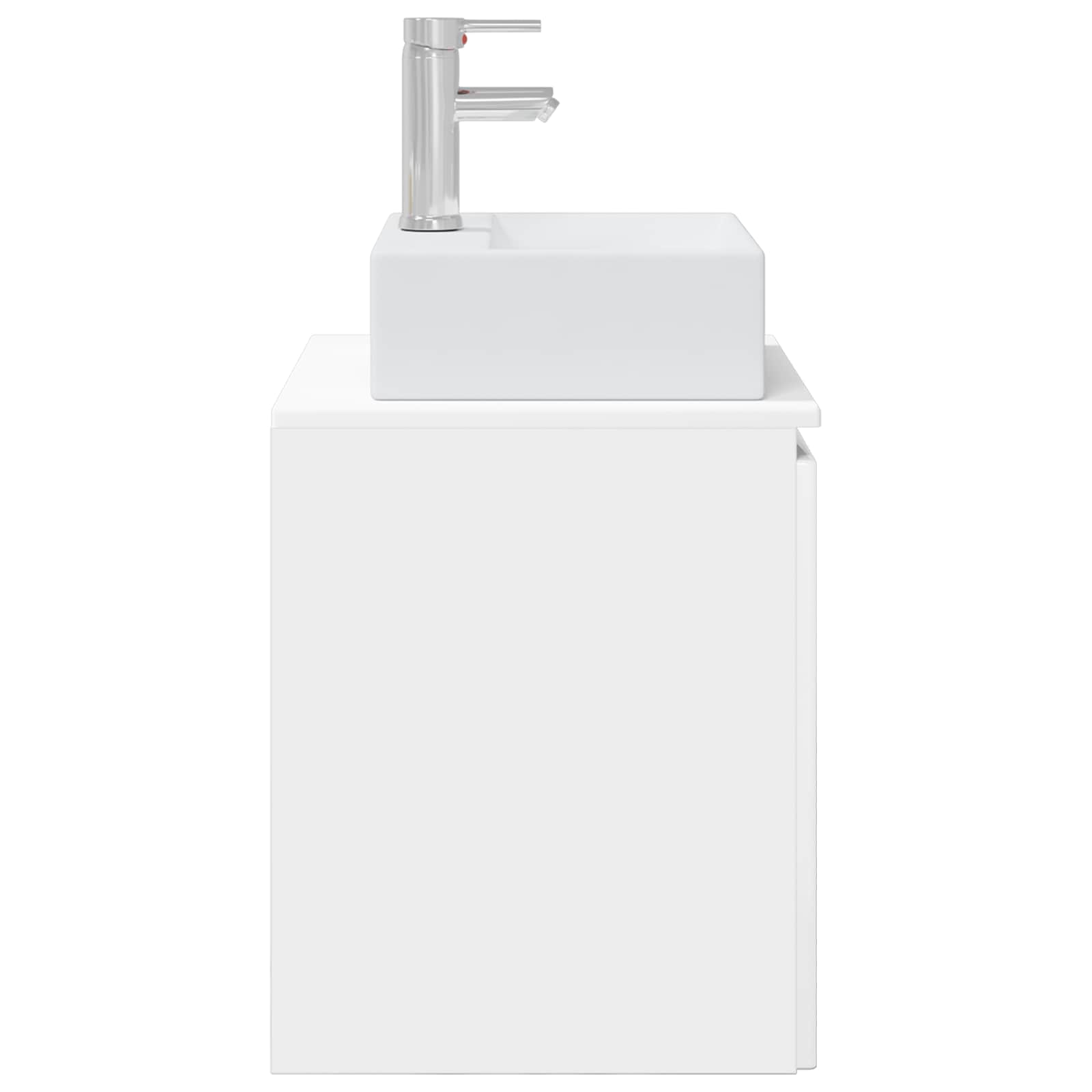 Vaidade com pia suspensa branco brilhante 49,5 x 41 x 62,5 cm