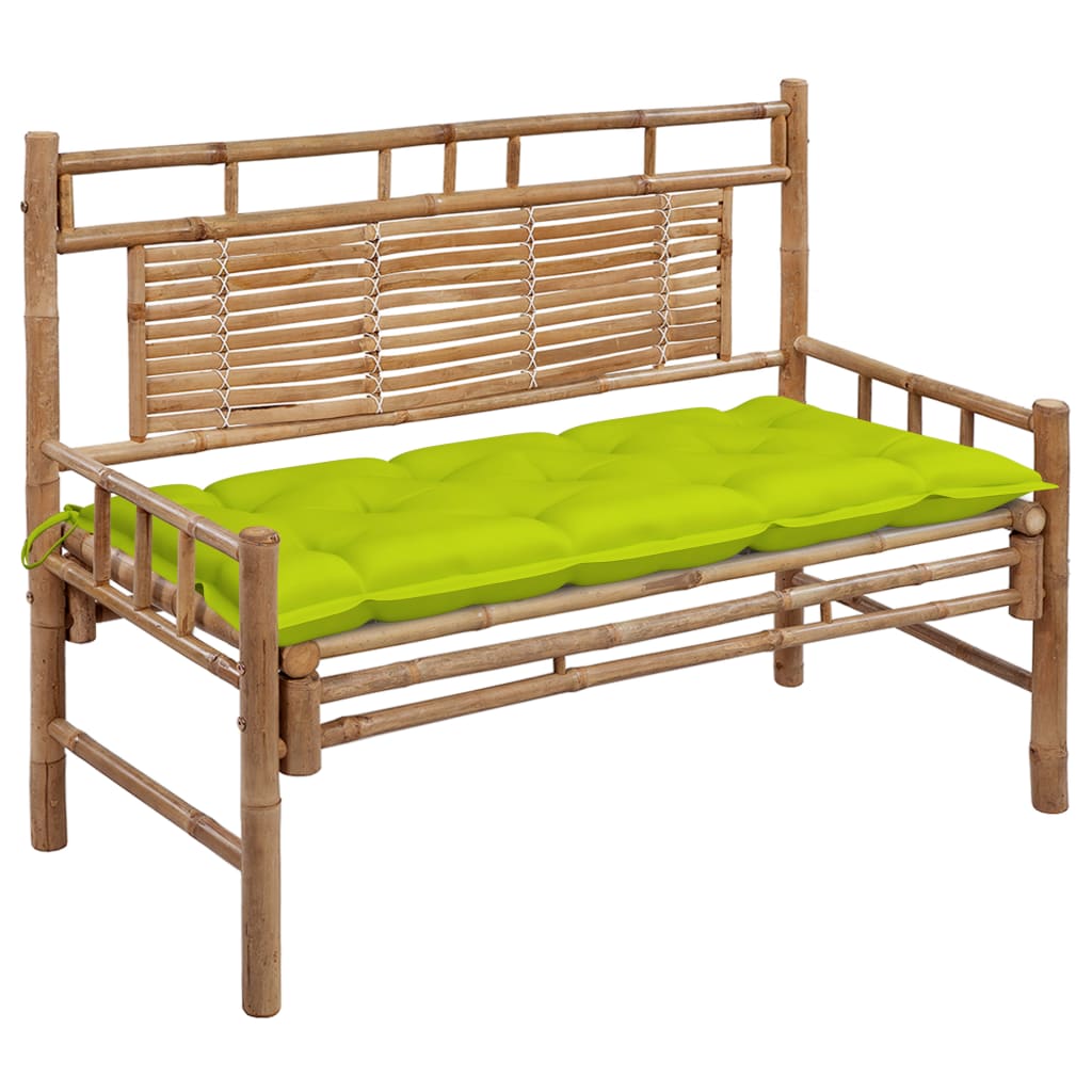 Banco de jardim com almofadão 120 cm bambu