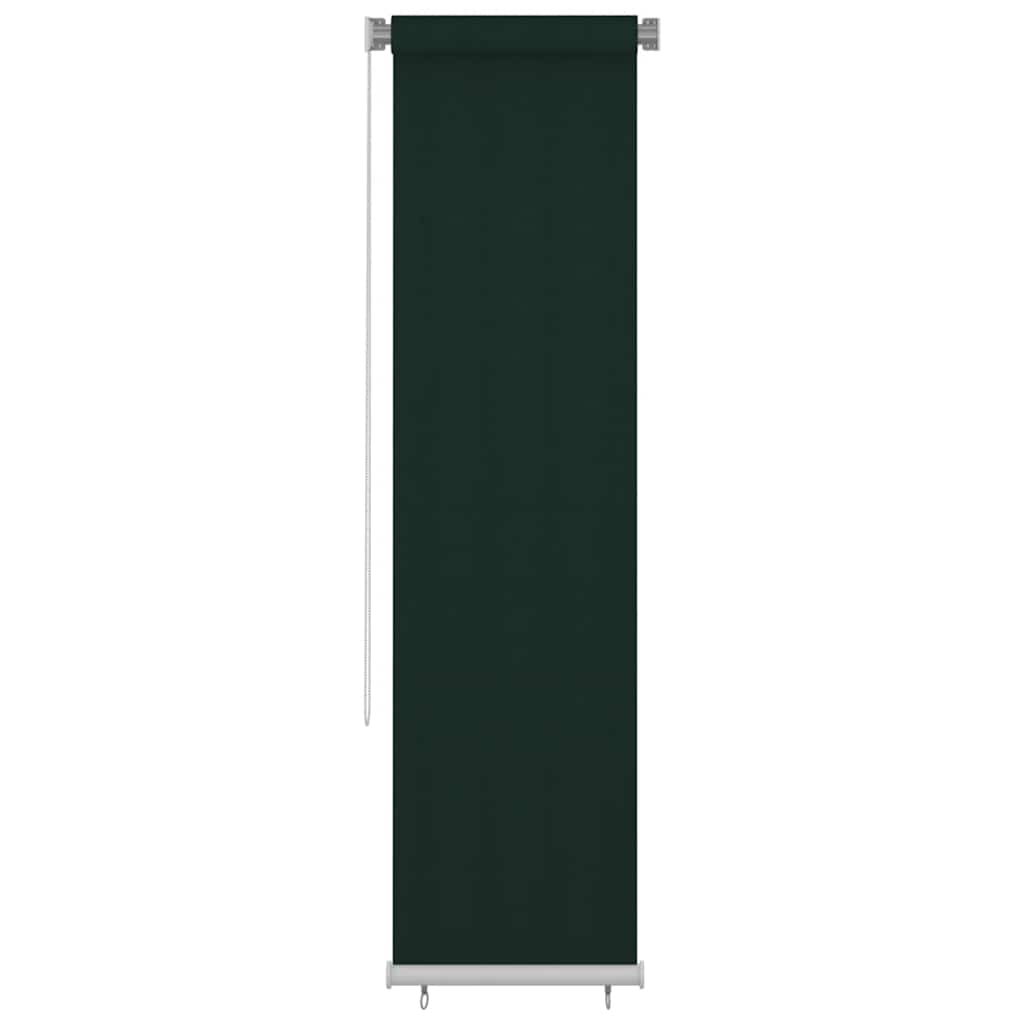 Estore de rolo para exterior 65 (l) x 230 (a) cm verde-escuro HDPE