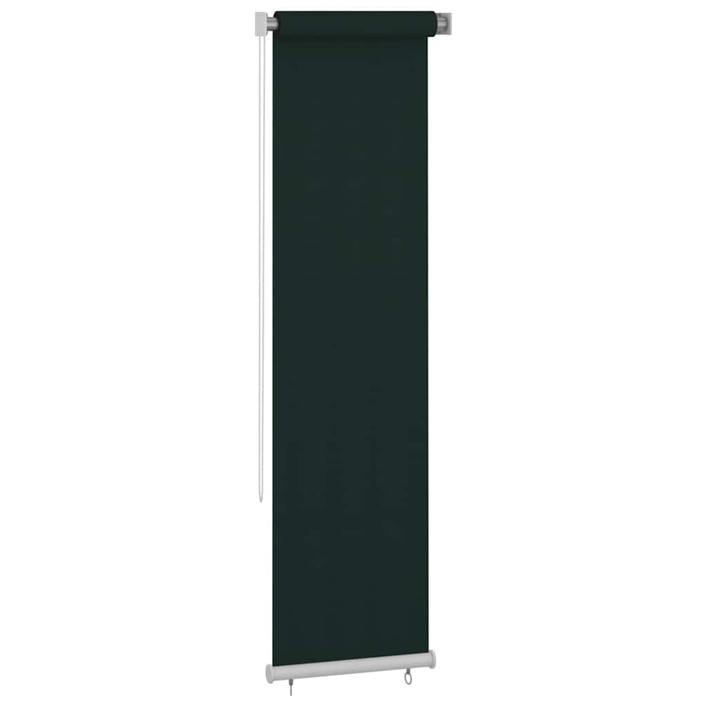 Estore de rolo para exterior 65 (l) x 230 (a) cm verde-escuro HDPE