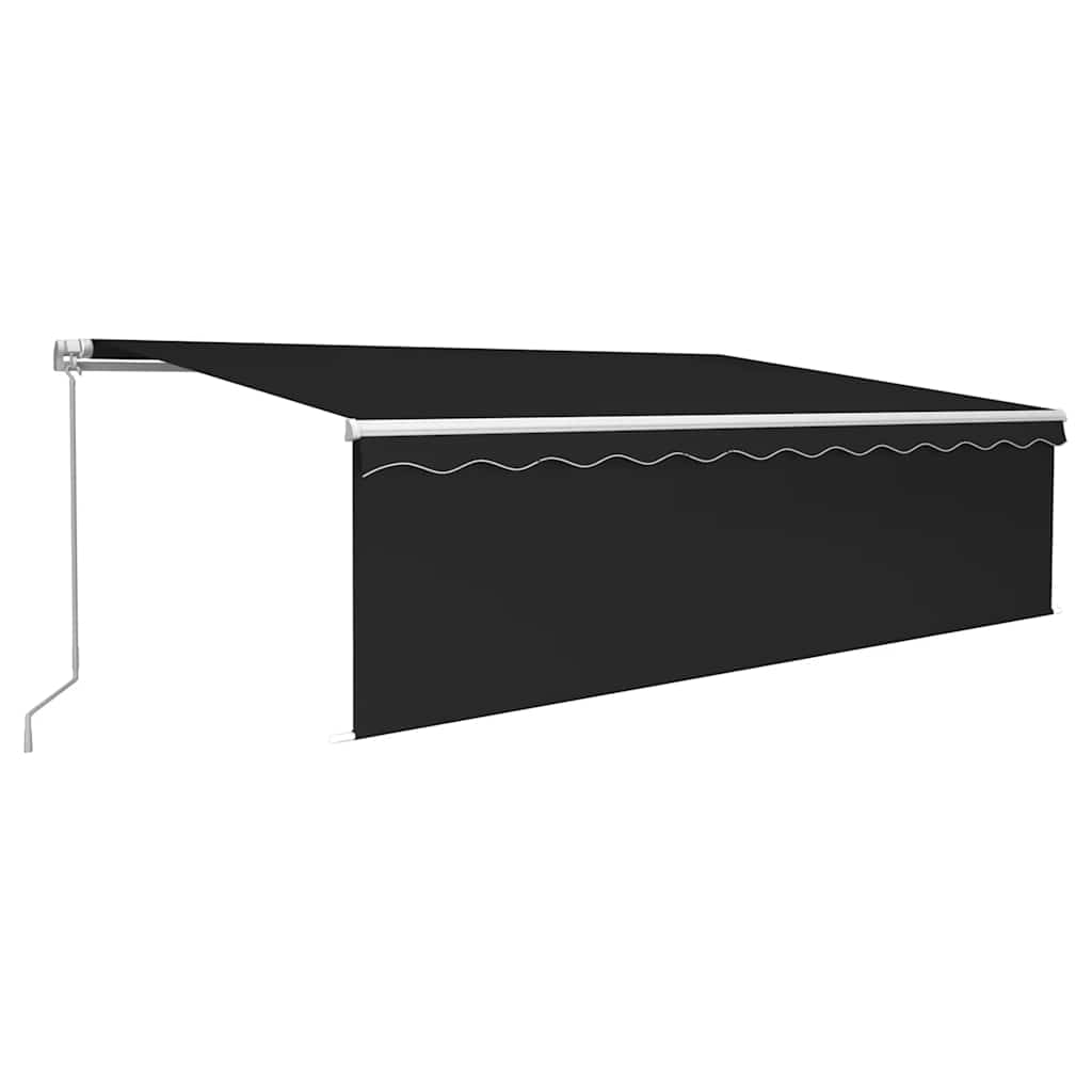 Toldo retrátil manual com estore 5x3 m antracite
